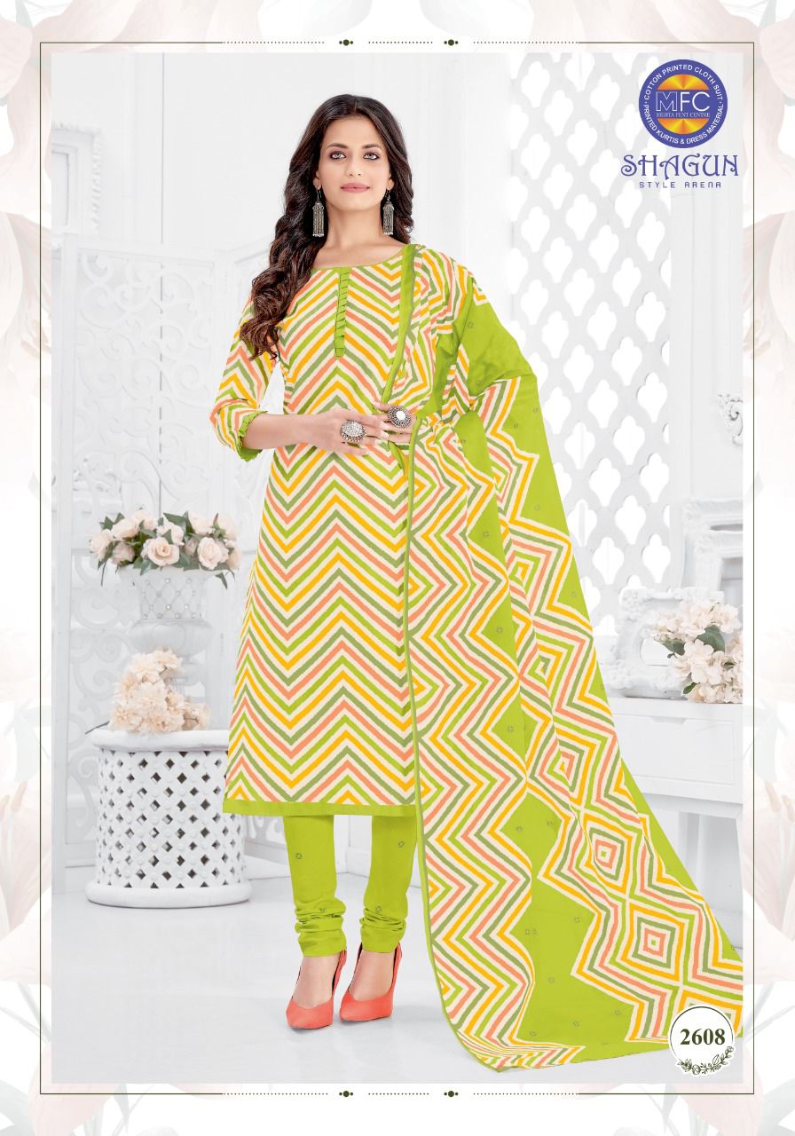 Mfc Shagun 26 Printed Cotton Caual Daily Wear Dress Materials Collection